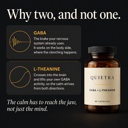 Why two, and not one. The calm has to reach the jaw, not just the mind.